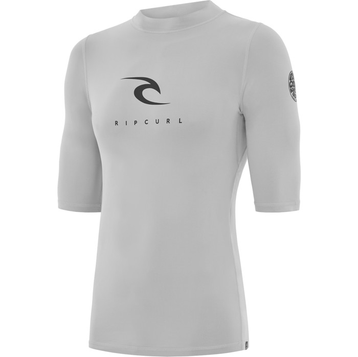 2022 Rip Curl Men Corps Short Sleeve Rash Vest WLE3KM Light Grey